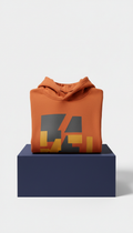 Brick orange graphic hoodie