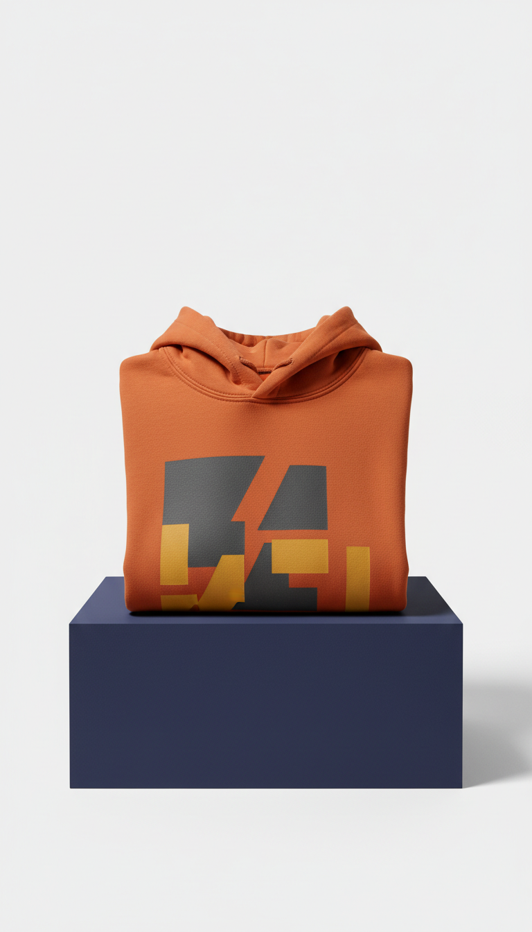 Brick orange graphic hoodie