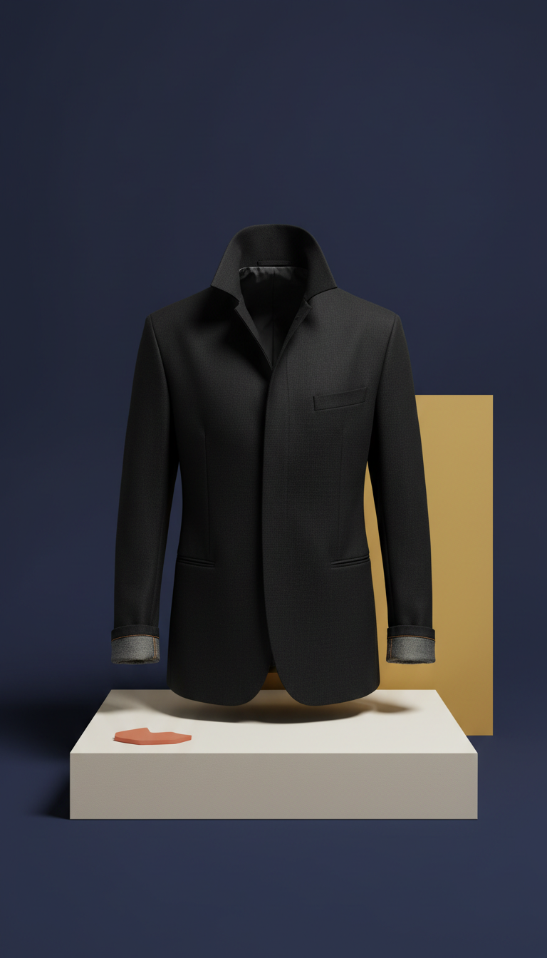 Midnight black tailored jacket
